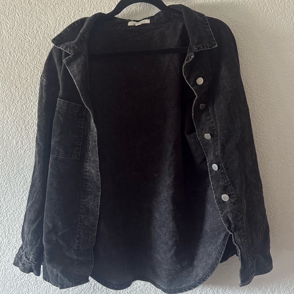12th tribe charcoal corduroy shirt/jacket